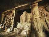 Cave temple on Elephanta island