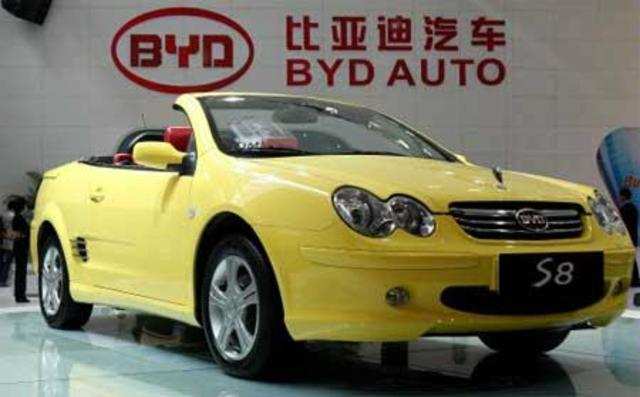 A Chinese BYD S8 car
