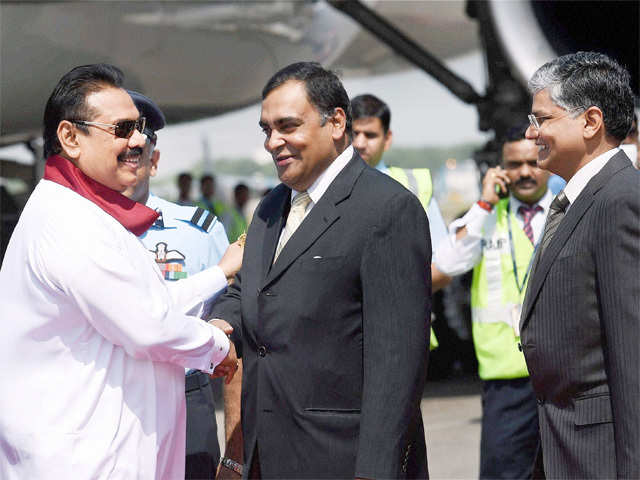 Sri Lankan President Mahinda Rajapaksa in New Delhi