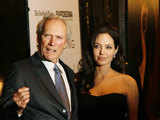 Director Clint Eastwood with Angelina Jolie