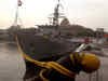 Indian Naval Ship Vikrant moved out of Naval dock