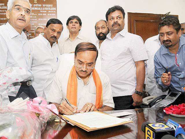 Ananth Kumar after taking charge