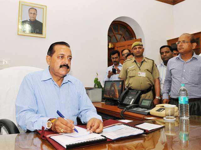Jitendra Singh at his office in New Delhi
