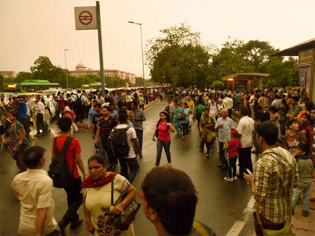 People stranded outside metro stations