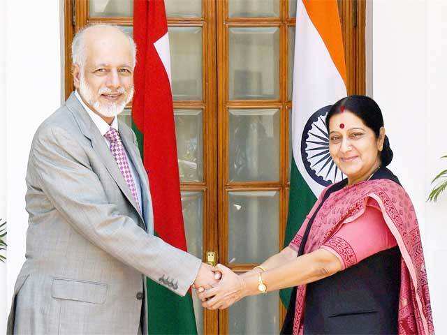 Sushma Swaraj meeting Omani counterpart