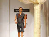 Model walking the ramp for designer Manoviraj