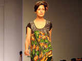 Model walking the ramp for designer Sanchita