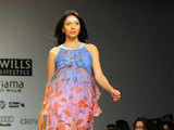 Model walking the ramp for designer Surily