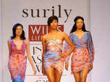 Models walking the ramp for designer Surily