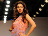 Model walking the ramp for designer Vivian