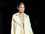 Model walking the ramp for designer Vivian