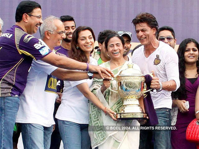 Mamata Banerjee at the KKR celebration