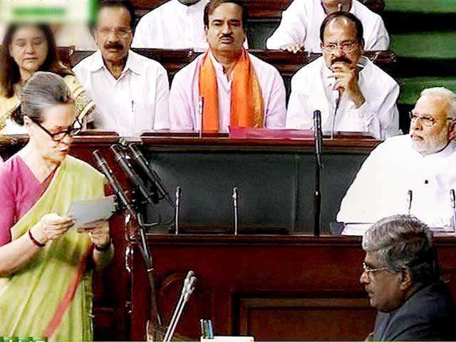 Sonia Gandhi takes oath in Lok Sabha