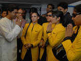 Jet Airways employees with Raj Thackeray