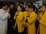 Jet Airways employees with Raj Thackeray