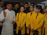 Jet Airways employees with Raj Thackeray