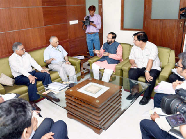 Prakash Javadekar during a meeting