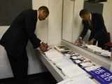 Obama signing copies of his book in Pittsburgh