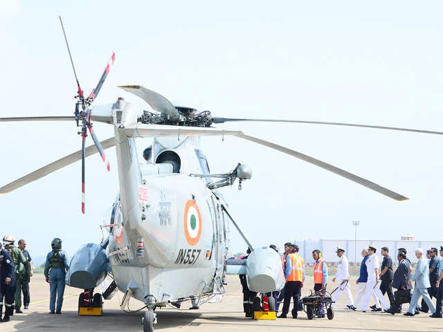 PM Modi flown to INS Hansa naval base