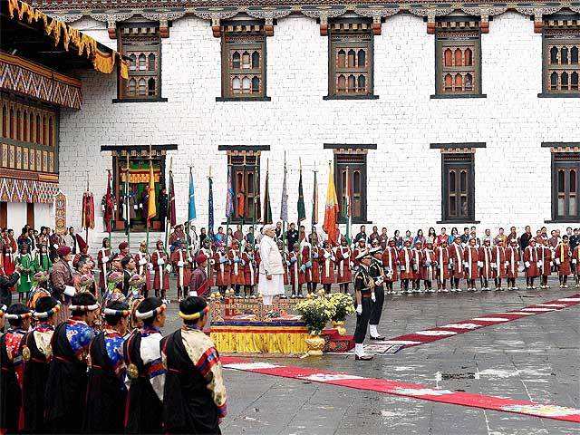 Modi at Royal Palace in Thimphu