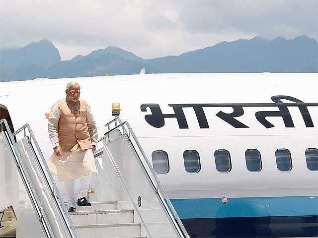 Modi at Paro International Airport