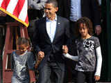 Barack Obama with daughters
