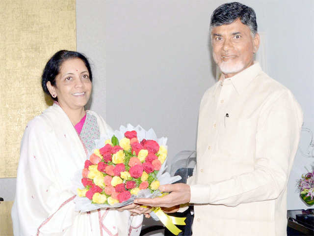 Nirmala Sitharaman with  Chandra Babu Naidu