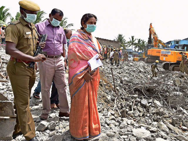 AP minister visits Chennai building collapsed site