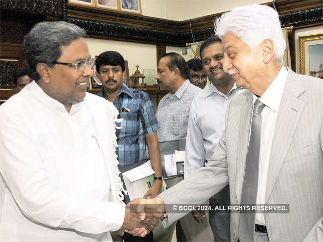 Azim Premji with Karnataka CM