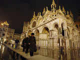 Tourists and locals at St Mark's Basilica