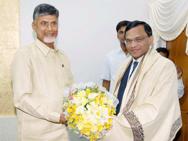 Chandrababu Naidu with Minister of External Affairs, Sri Lanka