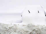 Snow-covered car