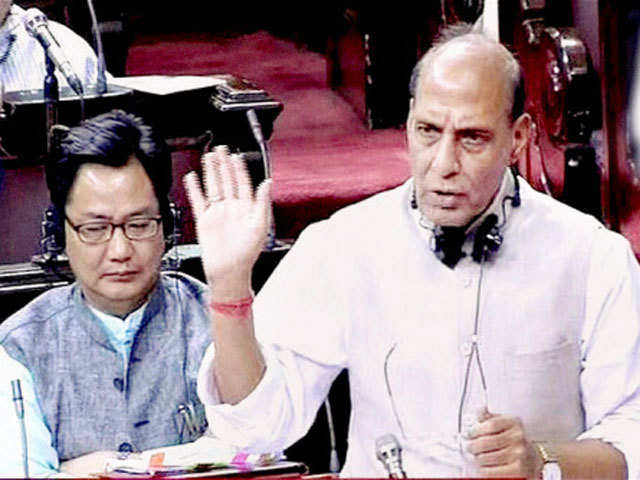 Rajnath Singh speaks in the Rajya Sabha