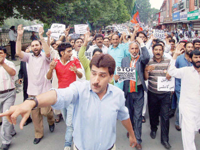 Protest in Srinagar