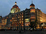 An illuminated Taj Palace