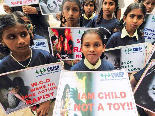 Protest against sexual harassment of children