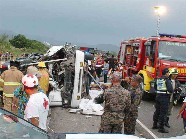 Accident of Militar Bus leaves 13 dead