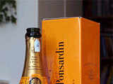 Veuve Clicquot, recognised by its yellow label