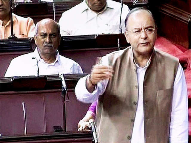 Arun Jaitley in the RS during the budget session