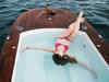 Soak in a hot tub on a boat