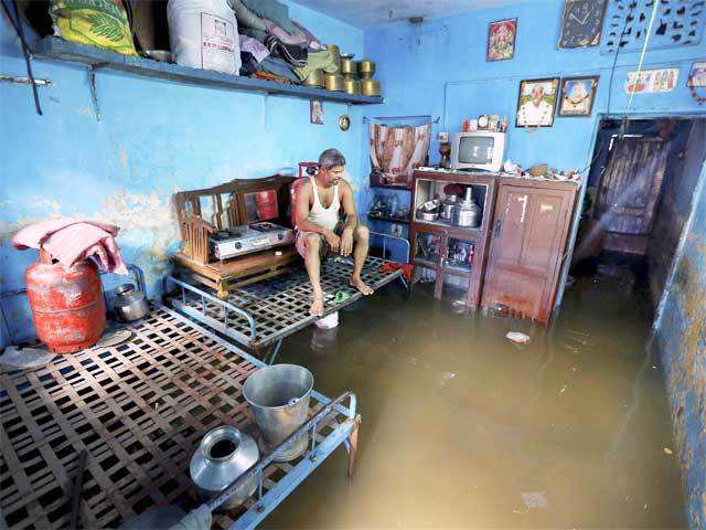Flooded house in Ahmedabad