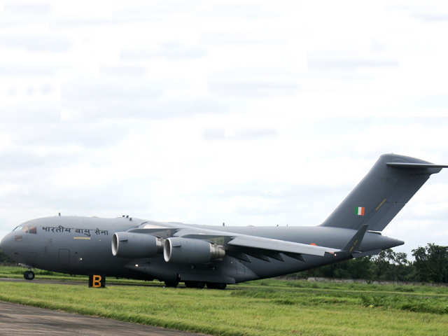 C-17 Globemaster III with medical team