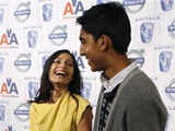 Actress Freida Pinto and actor Dev Patel
