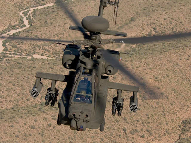 22 heavy-duty Apache attack helicopters