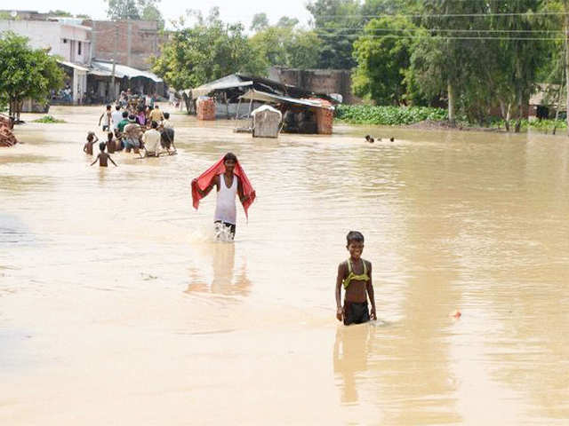 Flooded road in UP