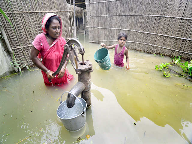 Collecting drinking water from well