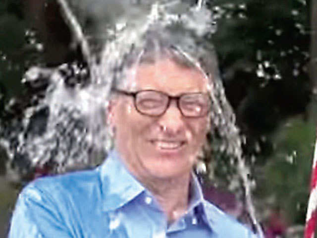 Bill Gates recorded himself taking icewater to the head