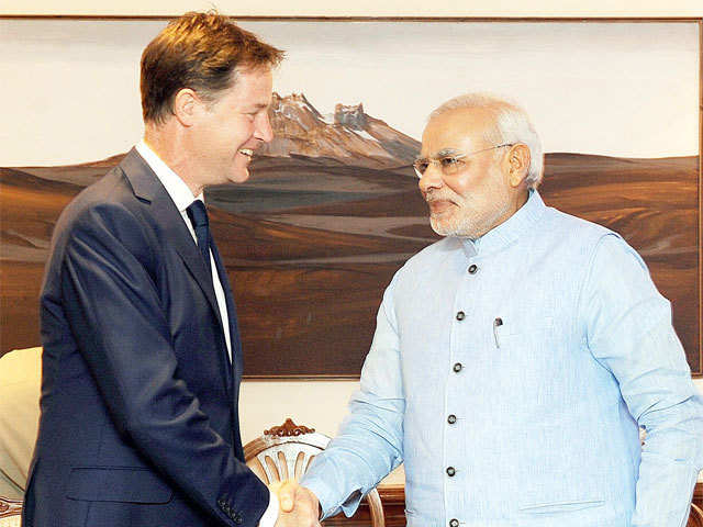 Britian Deputy PM Nick Clegg visits India