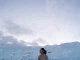 An outdoor bathroom of an ice hotel