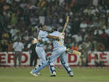 Pathan brothers celebrating victory
